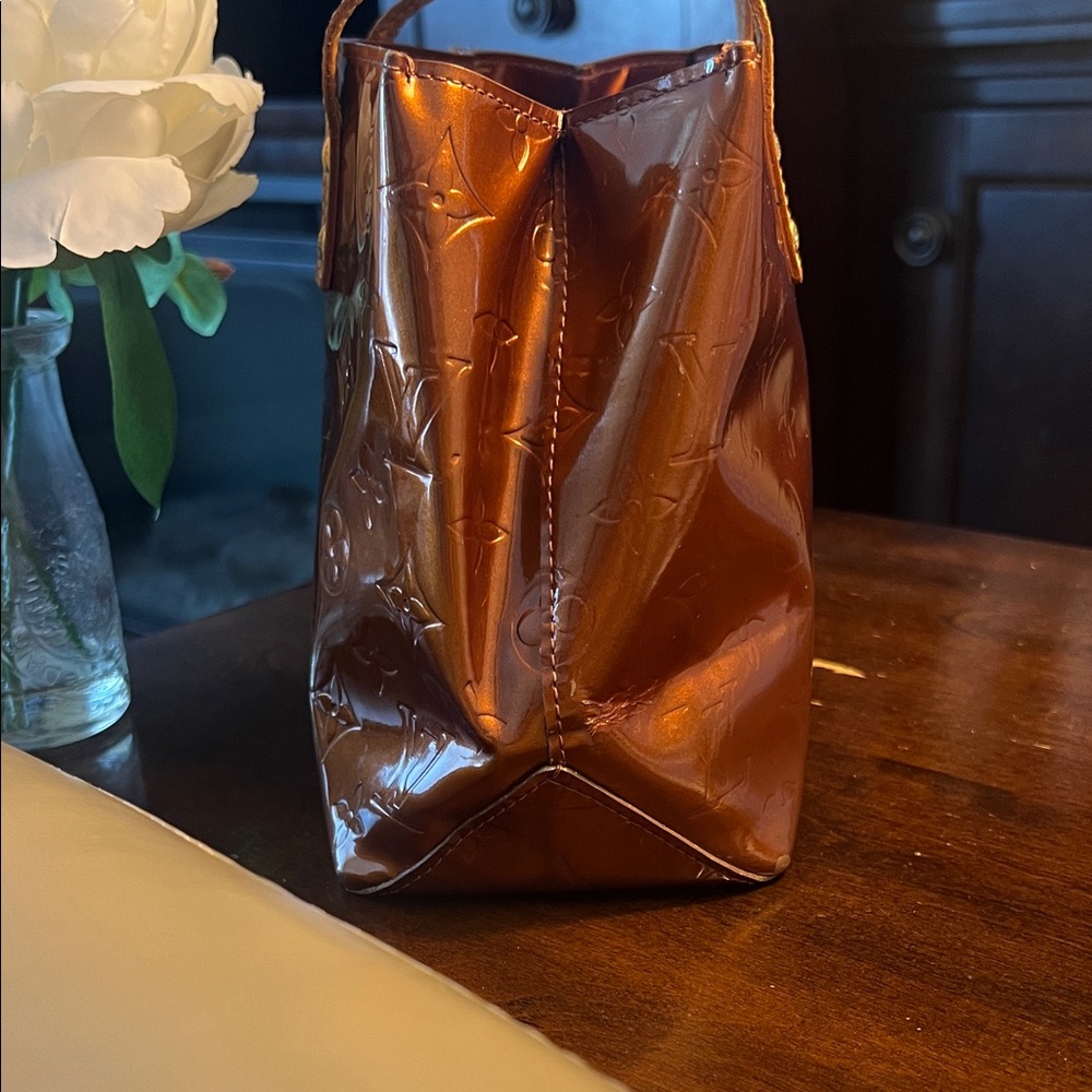 Authentic Louis Vuitton Mini Bronze Monogram Vernis Reade PM Tote - Picture 5 of 17